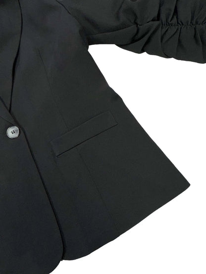 New Office Lady Suits Jacket Tops Formal Women's Seven Quarter Sleeved Suit Coats Casual Black Workwear Blazer Femme Clothing