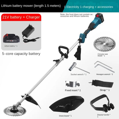 Multifunctional Lithium Battery Lawn Mower For Courtyard, Household Cordless Electric Lawn Mower, Portable Garden Lawn Mower