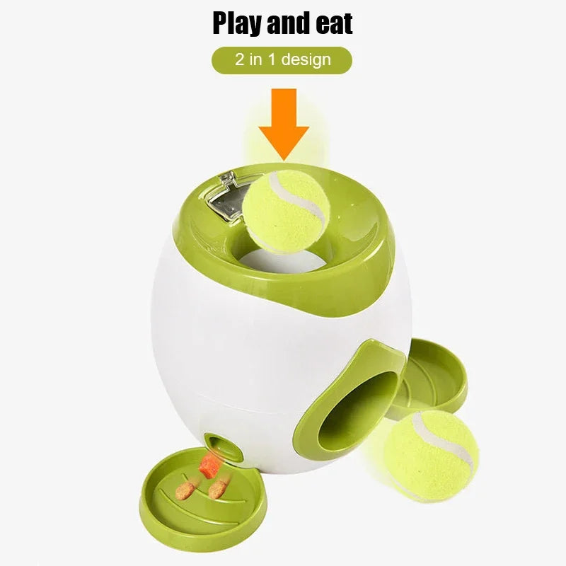 Pet Tennis Food  Reward Machine Interactive Ball Launcher Training Slow Food Toys Suitable for Cats and Dogs  Toy