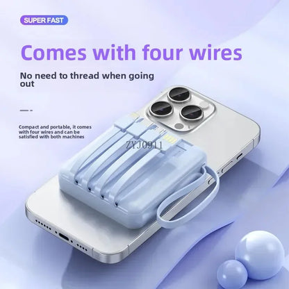 A Brand-new 120W Three-in-one 20,000mah Super Fast Power Bank with Large Capacity, Built-in Cable and Digital Display Powerbank