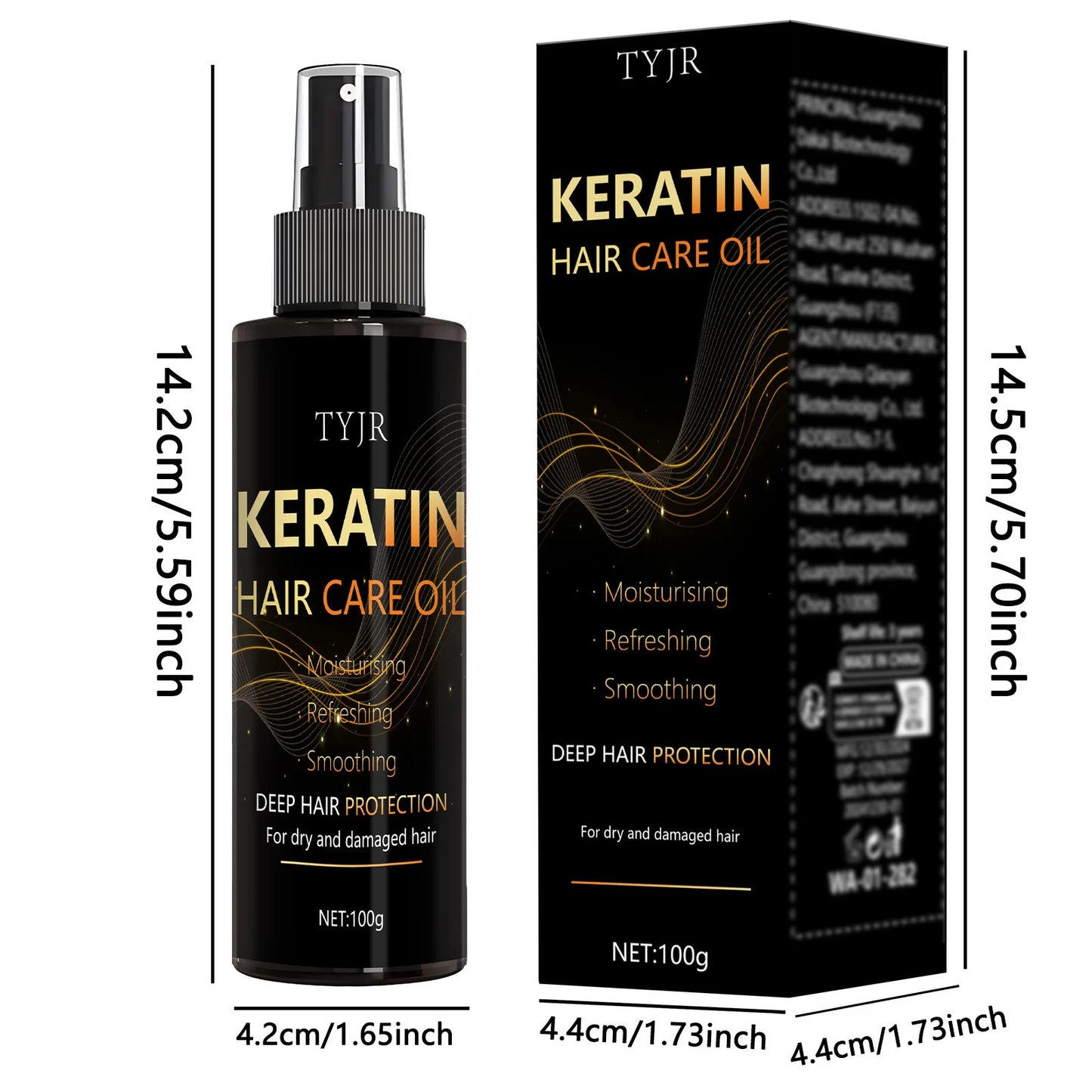 Keratin Hair Care Essence Spray, Gentle Moisturizing, Non-Irritating, Softening and Thicking of Hair, Daily Care, Home Essentials, Holiday Fashion Products