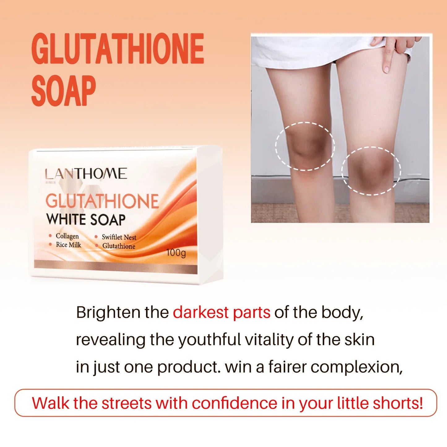 Glutathione Facial Soap Skin Brightening Deep Cleansing Glutathione Handmade Moisturizing Soaps Body Care