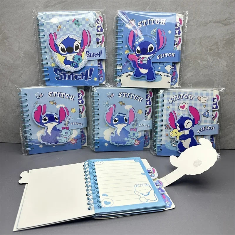Stitch Notebook lovable Anime Cartoon School Supplies Portable Diary Fashion Office Supplies Coil Book Children  Gift