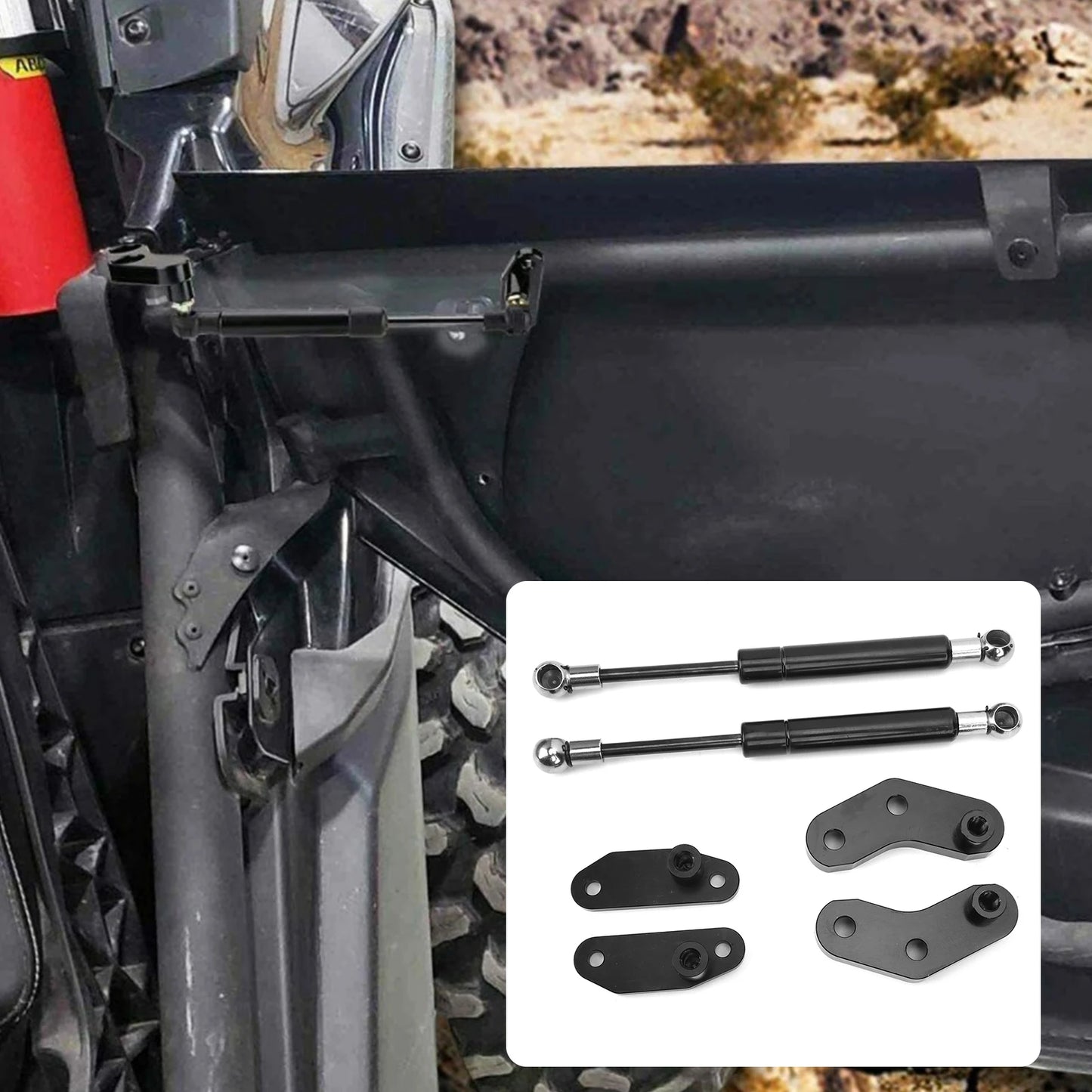 Door Opener Kit Anodized Iron Door Support Rod Fit For Can‑Am Maverick X3 2017‑2020 Front Rear