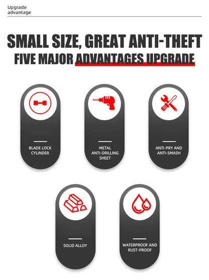 Motorcycle Bike Lock Security Anti Theft Bicycle Motorbike Motor Disc Brake Lock Theft Protection for Scooter Safety Motor Lock