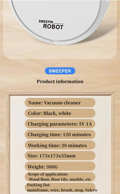 Household Sweeping Robot Three In One Intelligent Cleaning Machine Vacuum Cleaner Small Household Appliances New 2025