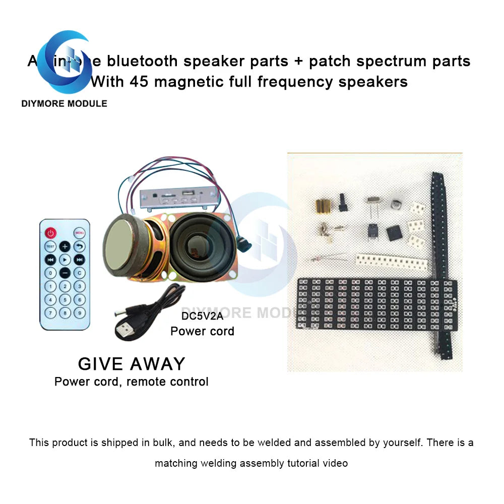 3WX2 12-way spectrum 45 magnetic speaker bluetooth assembly kit music students welding teaching training electronic DIY