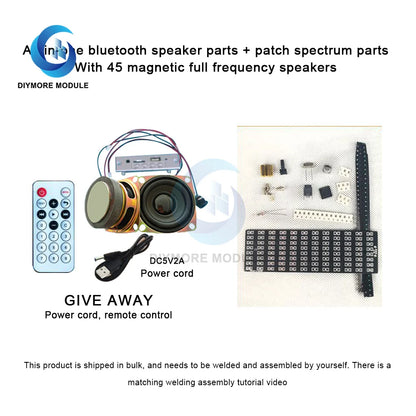 3WX2 12-way spectrum 45 magnetic speaker bluetooth assembly kit music students welding teaching training electronic DIY