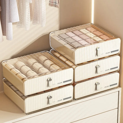 Organizer For Underwear Socks Bra Pants Scarf Tie Storage Box Wardrobe Drawer Organizers Foldable Case For Underwear Organizer
