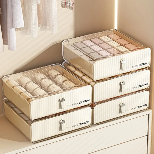 Organizer For Underwear Socks Bra Pants Scarf Tie Storage Box Wardrobe Drawer Organizers Foldable Case For Underwear Organizer