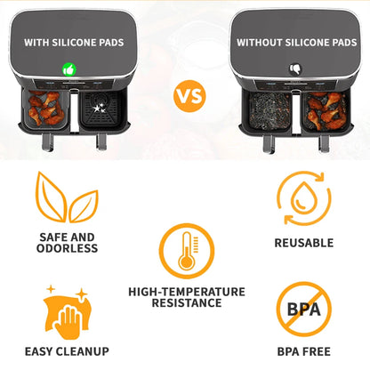Silicone Air Fryer Liners for Ninja AF500UK 10.4L Air Fryer Silicone Liner for Ninja Air Fryer Accessories