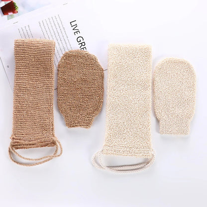 Ramie Sisal Clean Mud Bath Set Bath Stretch Jute Gloves Bath Set