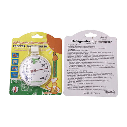 Refrigerator Thermometer -30-40 degree C Classic Fridge Thermometer Large Dial Thermometer for Freezer Refrigerator Cooler