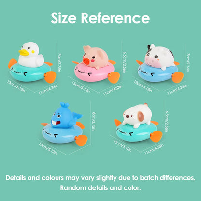 Baby Bath Toy, Bathing Cute Ducks, piglets cows Swimming Water Spraying Clouds Shower Bath Toy For Kids Water Playing Toy