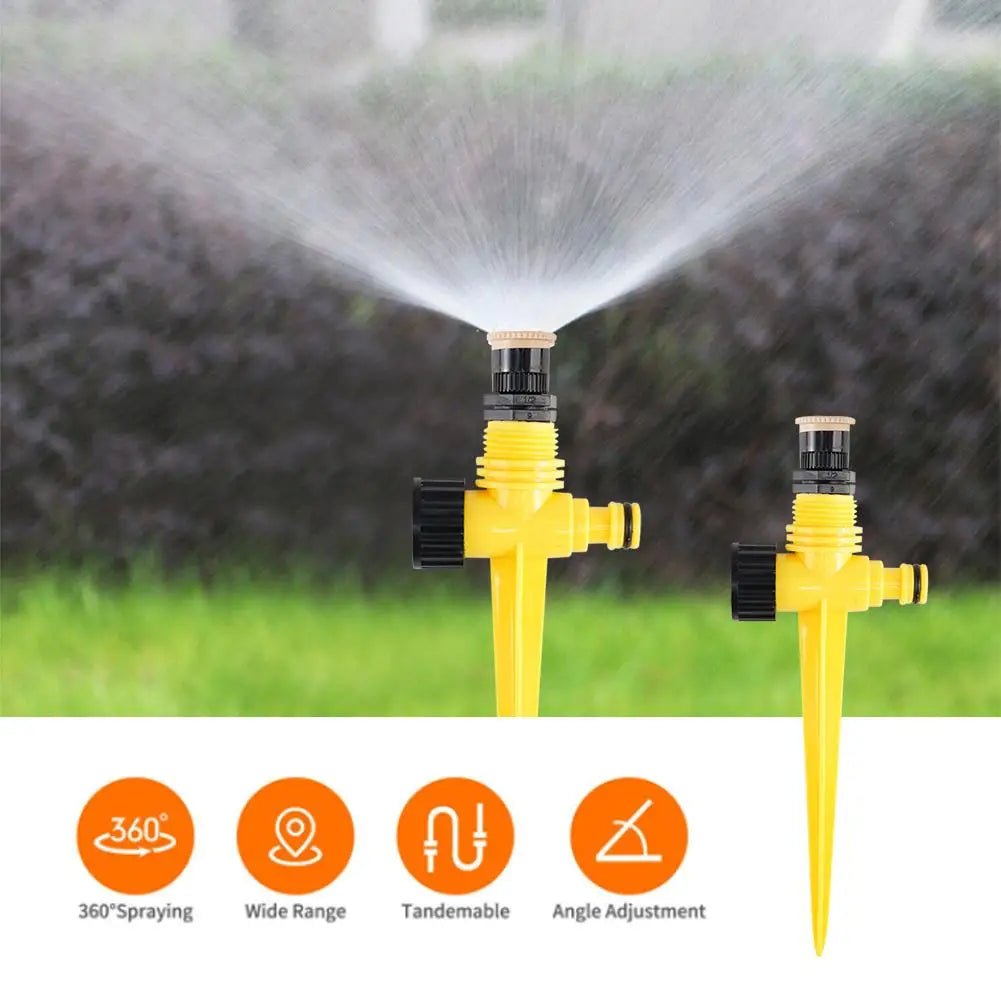 5Pcs 360° Rotation Garden Sprinkler Irrigation Watering System Agriculture Ground Automatic Tube Plug Buried Atomization