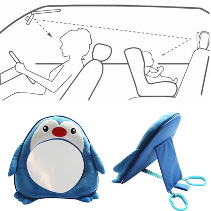 Black White View Back Seat Mirror Baby Car Mirror Safety Seat Headrest Rearview Mirror Baby Facing Rear Ward Car Kids Monitor