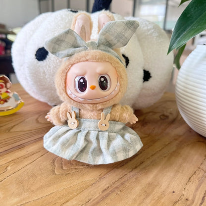 Labubu Sit-Down Party Series doll clothes, clothing, designer luxury skirts, LABUBU accessories，labubu clothing designer