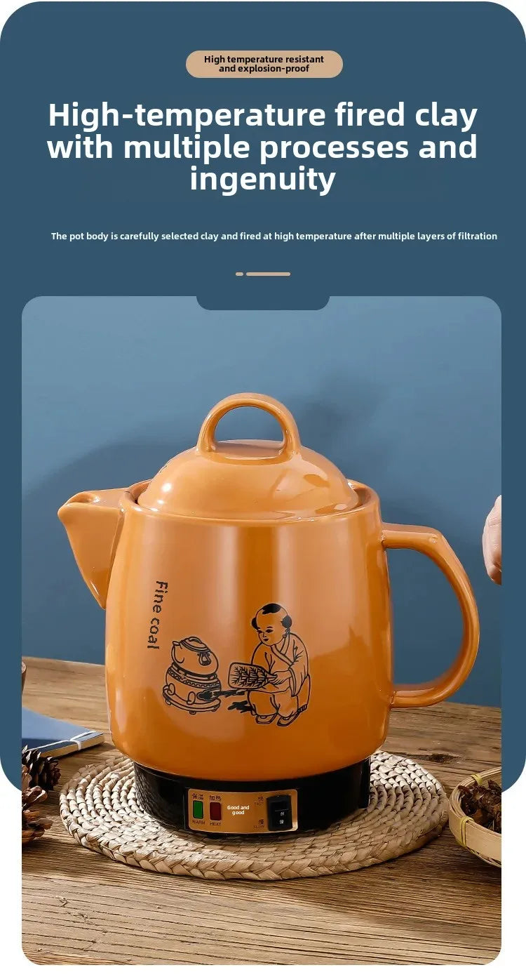Shanyoujia Ceramic One-Piece Electrochemical Health Pot Automatic Boiling Medicine Pot Insulated Electric Heating Pharmacy Pot