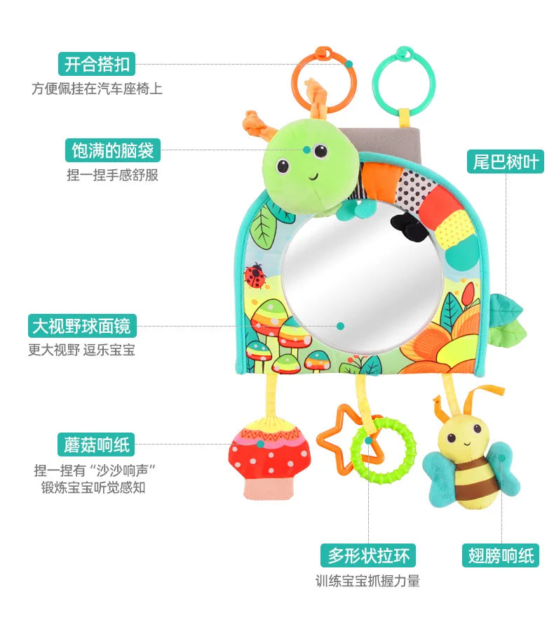 Cartoon View Back Seat Mirror Baby Car Mirror Safety Seat Headrest Rearview Mirror Baby Facing Rear Ward Car Kids Monitor Gifts