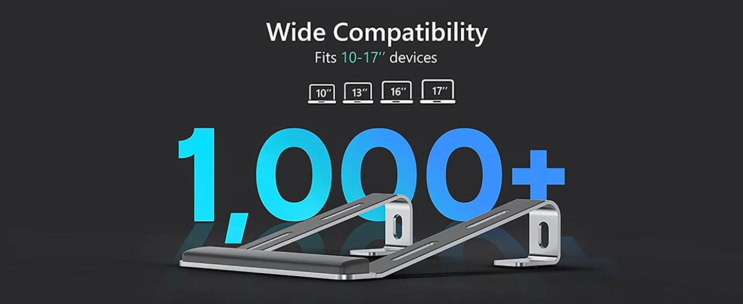 Ergonomic Laptop Stand Aluminum Alloy Laptop Stand Aluminum Portable Laptop Stand for Base with Wrist Pad