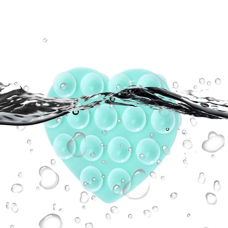 Heart Shape Double Sided Phone Suction Holder, Multi-Purpose Silicone Suction Cup Phone Mount Phone Case Sticky Phone Grip