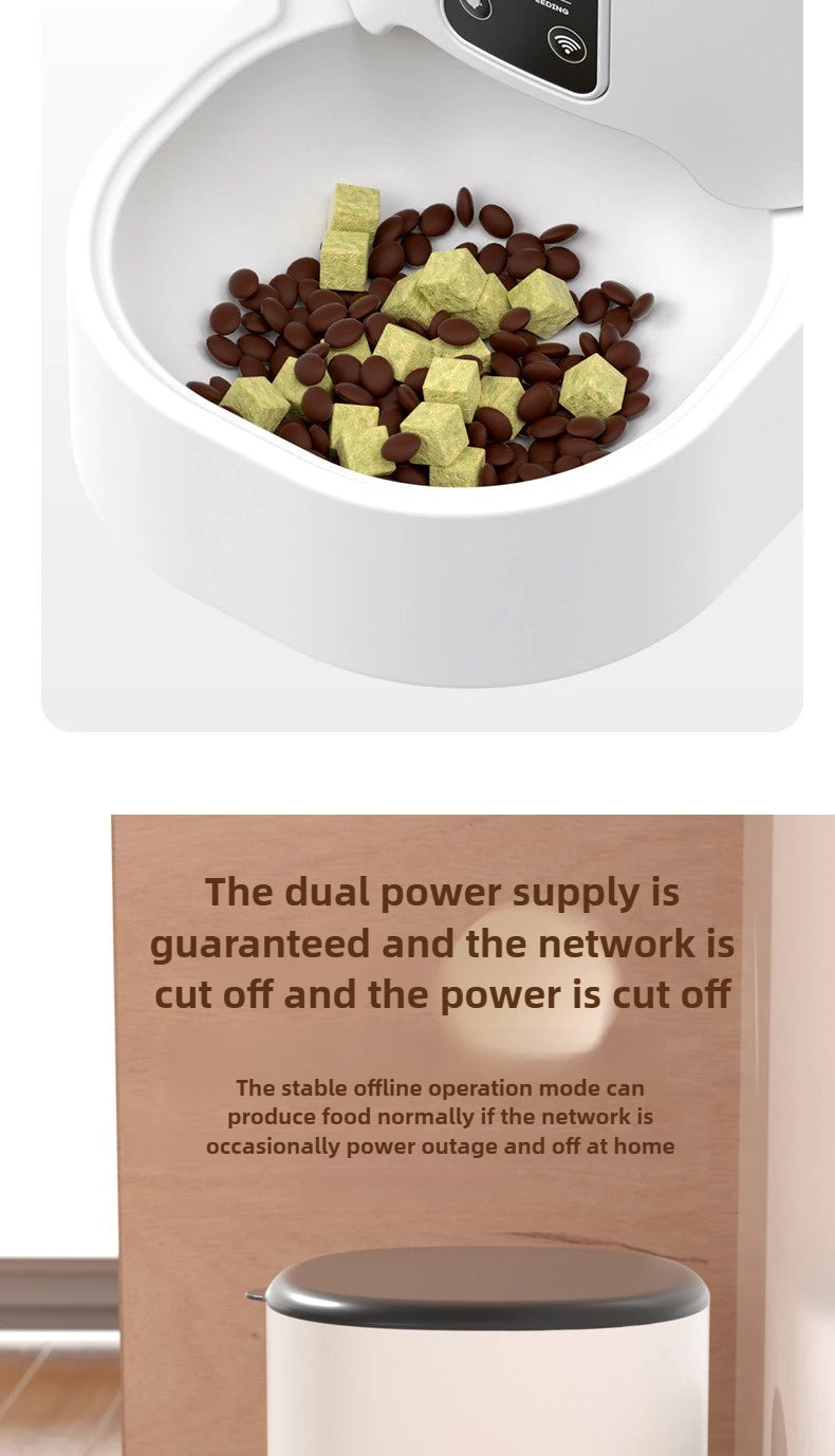 Pet Smart Cats Automatic Feeder Sealed Against Moisture Timer Quantitative Remote Cat Feeders 4l Capacity Pet Products