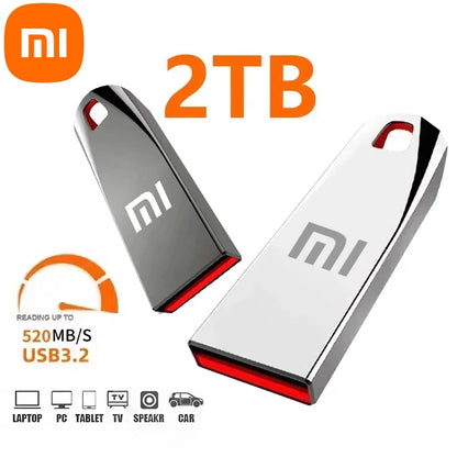 Xiaomi 2TB USB3.2 Flash Drive Super High Speed Data Transfer 1TB Large Capacity Ultra-Fast Portable Storage Sleek Durable U Disk