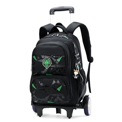 School Rolling Backpacks School bags for Boys Trolley bag with Wheels Waterproof Orthopedic School Bag Student Wheeled Backpack