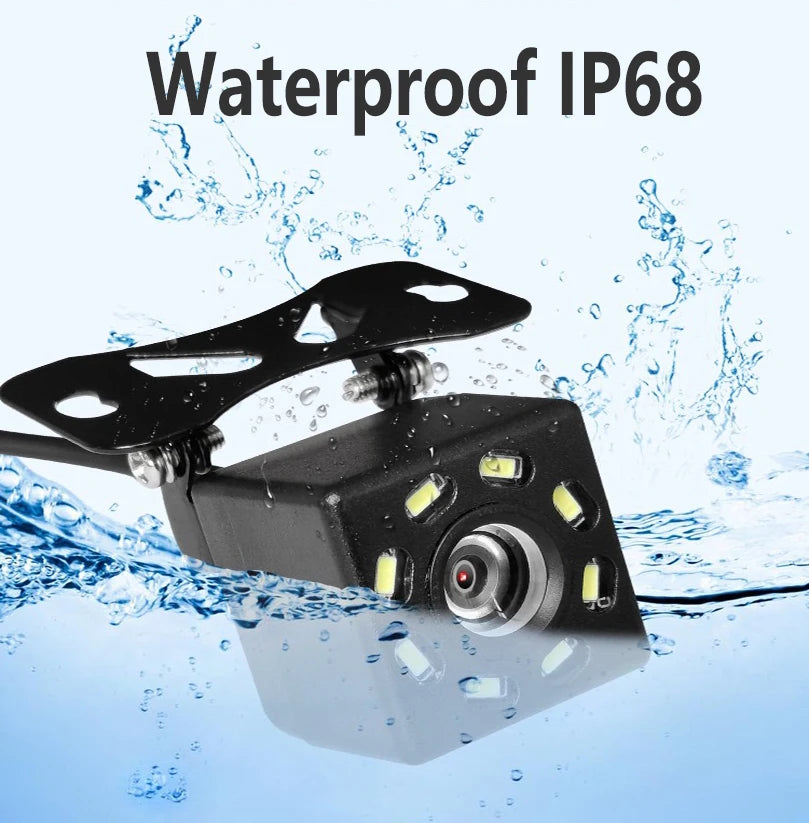 Wide-angle HD car rearview camera reversing video car camera reversing camera 8/LED night vision parking camera