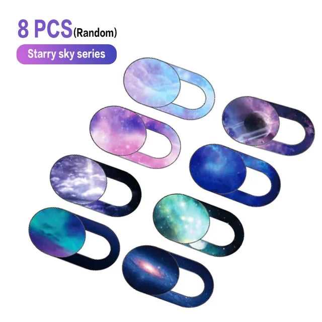 1/3/6PCS WebCam Cover Starry Sky Laptop Lens Stickers Mobile Phone Camera Antispy Slider Universal WebCam Cover Privacy Shutter