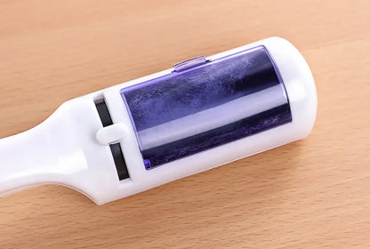 Portable Electrostatic Lint Roller Handheld Pet Hair Remover Reusable Dust Cleaner for Clothing Sofa Carpet Bed Home Travel