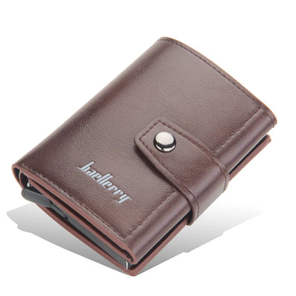 2023 Rfid Blocking Protection Men Card Wallets Hasp Small Card Wallets PU Leather Slim Mini Wallet Qaulity Male Purses