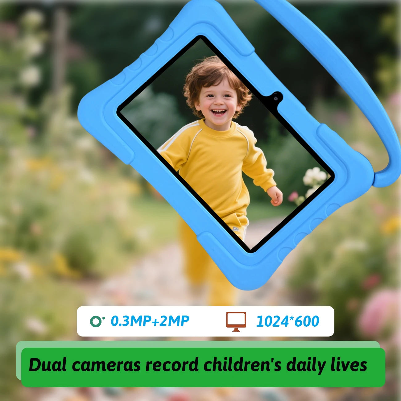 7-inch children's learning tablet parental control WIFI  dual cameras  high-definition screen anti drop  no Adapter