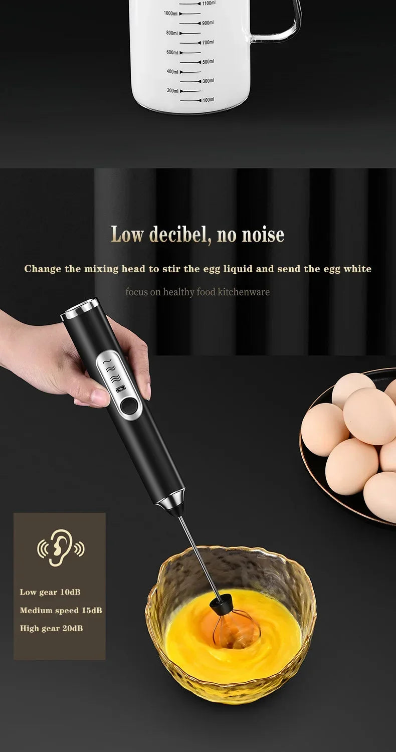 Cordless Home Kitchen Gadgets Electric Kitchens Accessories Milk Mixer Frother Mini Coffee Egg Beater Beating Tools Dining Bar