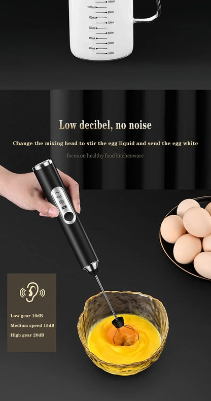Cordless Home Kitchen Gadgets Electric Kitchens Accessories Milk Mixer Frother Mini Coffee Egg Beater Beating Tools Dining Bar