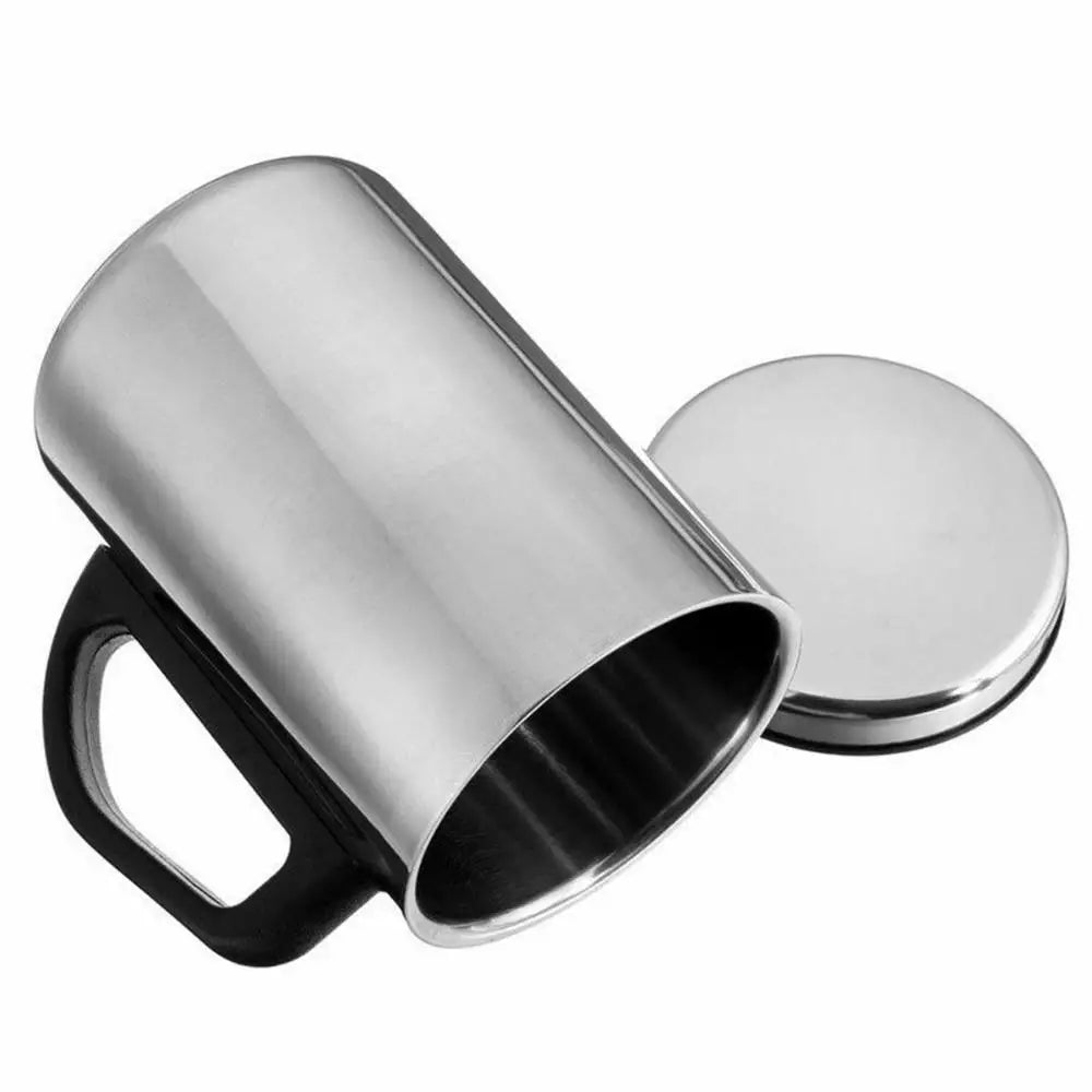 Steel Travel Lid Thermal Camping Vacuum Flask Water Bottle Tea Cup Coffee- Mug