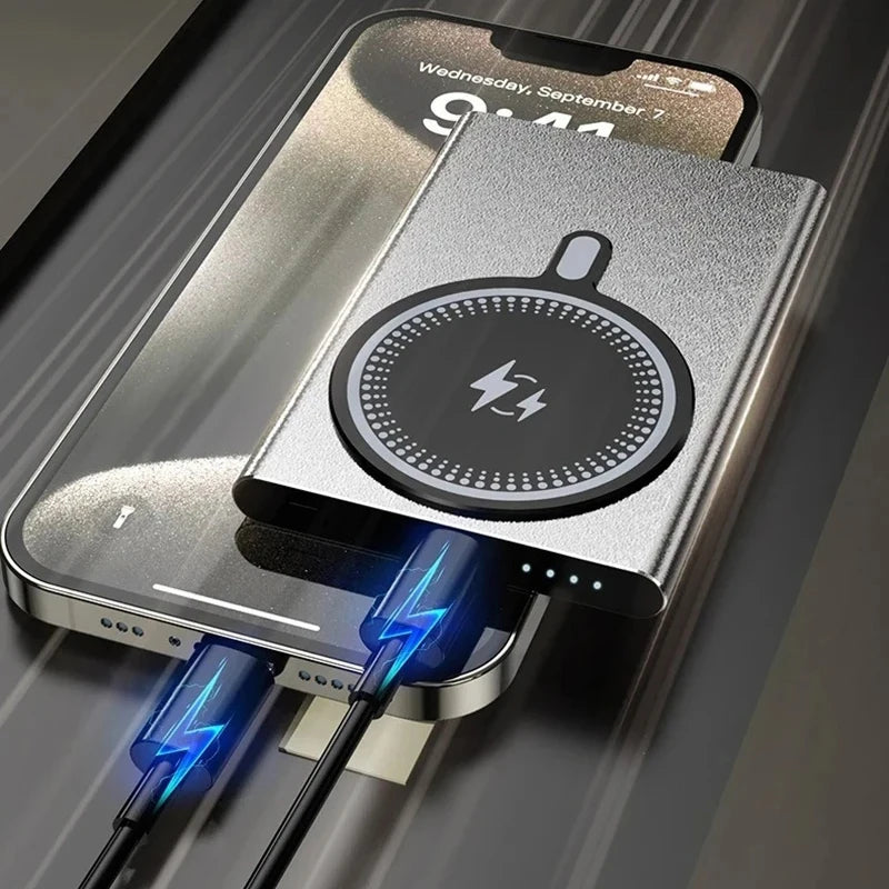 5000/10000mAh Thin Wireless Power Bank Potable Charging Mobile Powerbank Magnetic External Battery for iPhone Huawei Xiaomi 2025