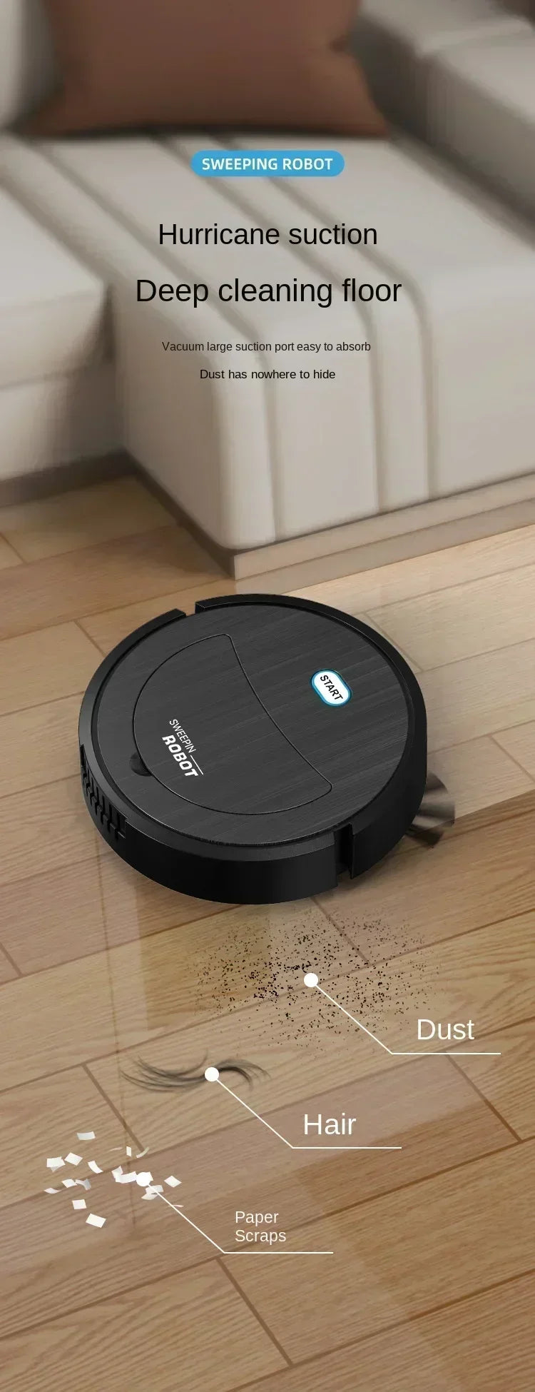 Intelligent Robot Cleaner USB Three in One Sweeping and Mopping Robot Cleaner Kitchen Robots Electric Floor Mop Home Appliance