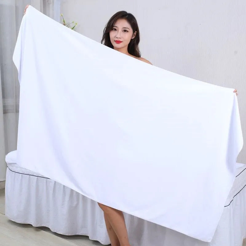White oversized bath towel Super absorbent thick cotton bath towel Family Bath Hotel Adult bath towel Spa bath towel Beach towel