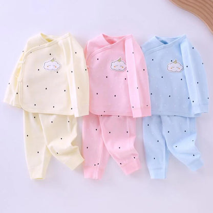 Baby Boy Outfits Spring Autumn Long Sleeve Tops + Pants Two Pieces Newborn Clothes Hospital 0-6 Months Girl Sets