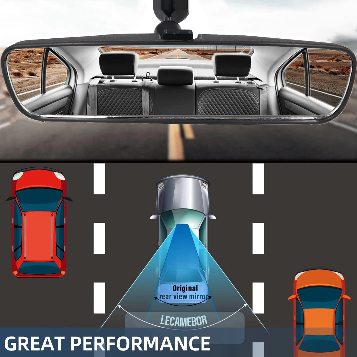 Universal 10" Interior Rear View Mirror Replacement Day Night for Universal Auto 8" Baby Rearview Mirror Car Auto Accessories