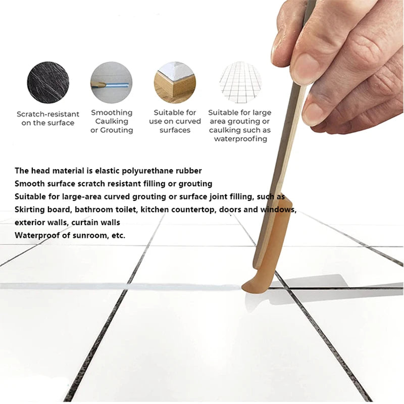 Rubber Caulking Tool Kit Caulk Finishing Tool Multifunctional Grout Sealant Caulking Smoothing Tool For Kitchen Bathroom Window