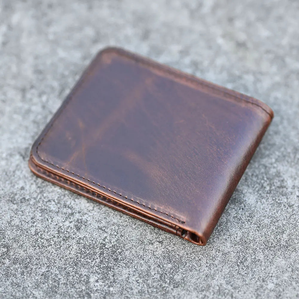 Rfid Blocking Genuine Leather Mens Wallet  Bifold Dollar Clips Designer Wallets Famous Brand Male Wallet Money Bags