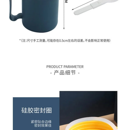 500ML Portable Breakfast Cups Oatmeal Cereal Nut Yogurt Salad Cup with Lid Spoon School Lunch Box Microwave for Kitchen Tools