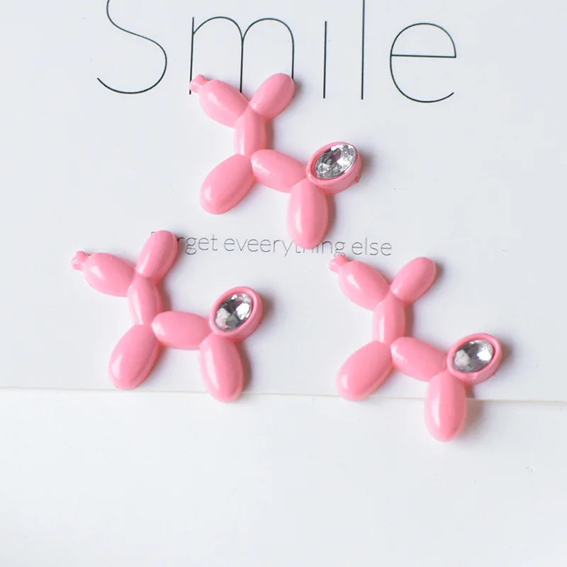 5pcs Cute Pink Series Cartoon Resin Flatback Cabochons for Diy Jewelry Making Handmade Crafts Materials Junk Case Charms