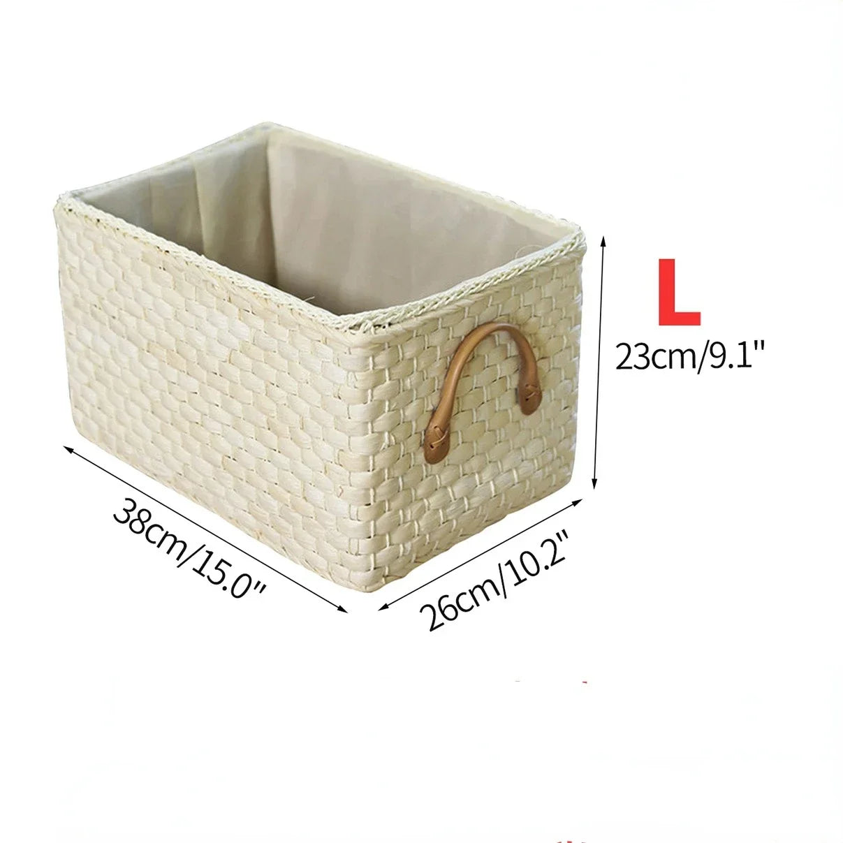 Hand-woven Storage Basket Household Laundry Baskets Outdoor Picnic Boxes Portable Toy Clothes Organizer Bedroom Desktop Decor