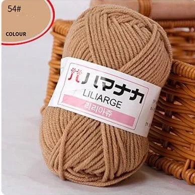 Multi-purpose 25g/ball Milk Cotton Yarn for DIY, Handmade Crafts, Amigurumi, Hats, and Bags