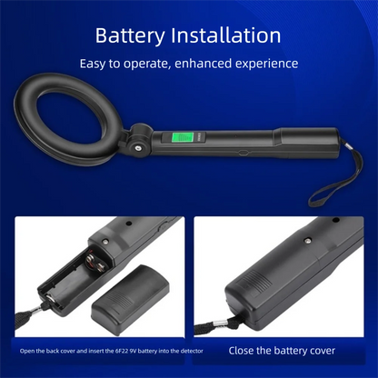 High Sensitivity Foldable Metal Detector Handheld 360 Degree Handheld Metal Scanner LCD Display Precise Location Metal Finder