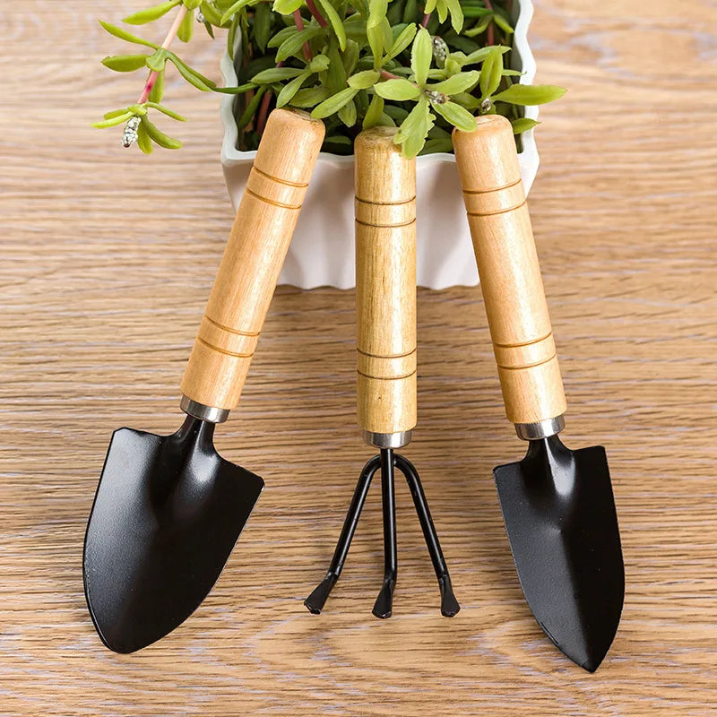 3pcs, Premium Gardening Tool Set for Growing Vegetables, Flowers, and Succulent Potted Plants - Includes Shovel, Rake, and Spade