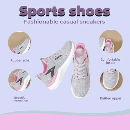The women's walking shoes have a soft and slip-resistant sole making them perfect for stylish runners.Breathable and comfortable